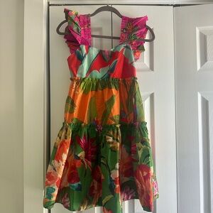 Farm Rio Foliage Mix Mini Dress